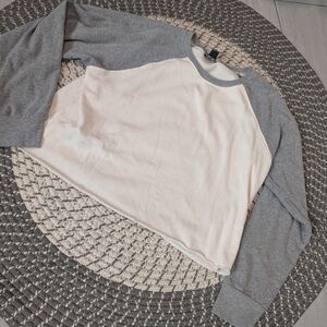Gray and White Women's Sweater